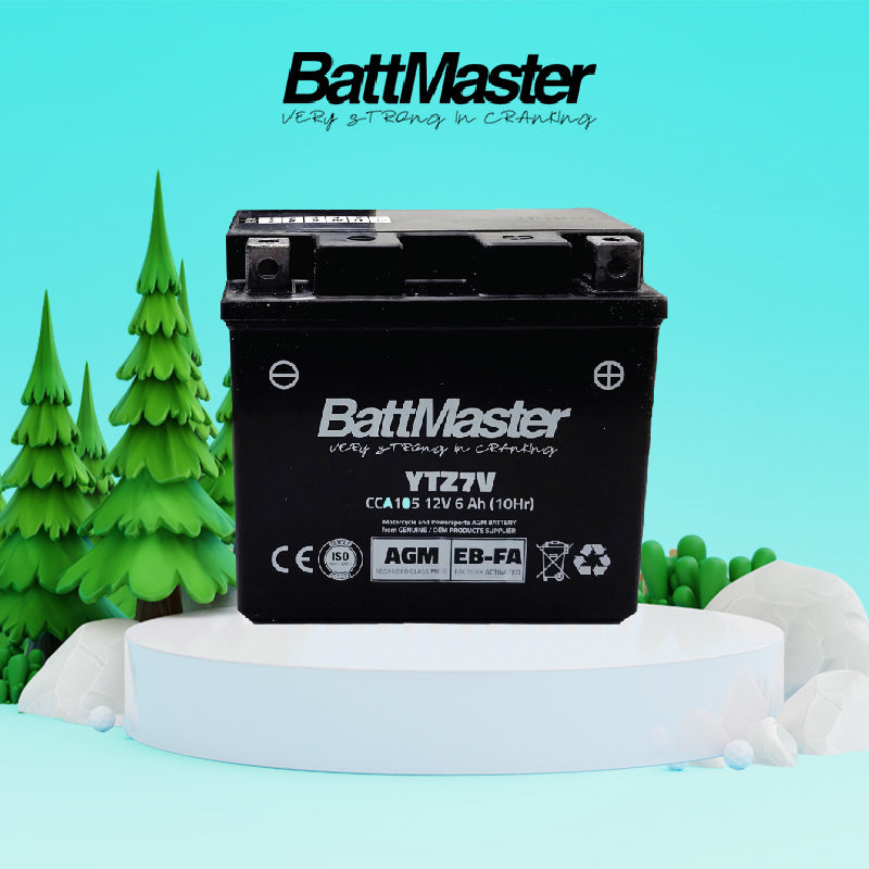 BATTMASTER YTZ7V AGM MOTORCYCLE BATTERY