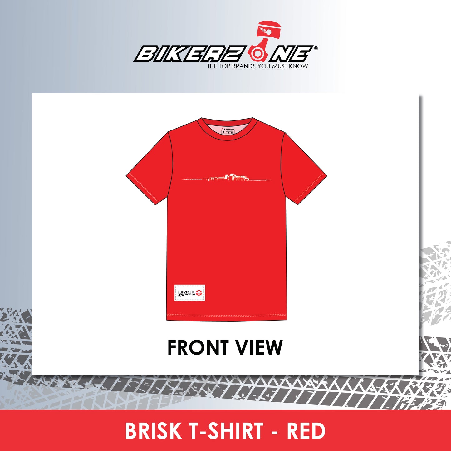 BRISK SPARK PLUG MICROFIBRE T-SHIRT - RED COLOUR