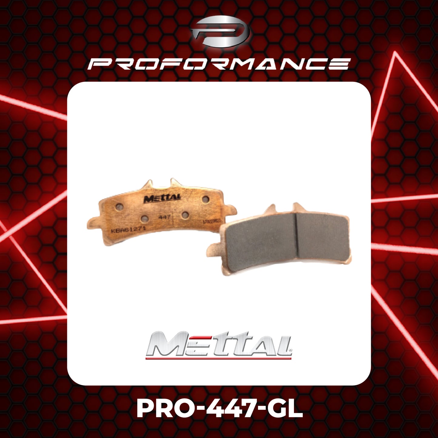 METTAL PRO-447-GL BRAKE PADS FOR APRILIA, BENELLI, BIMOTA, BMW, DUCATI, HONDA, HUSQVARNA MOTORBIKE