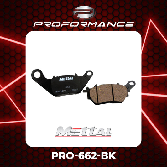 METTAL PRO-662-BK BRAKE PADS FOR YAMAHA MOTORBIKE