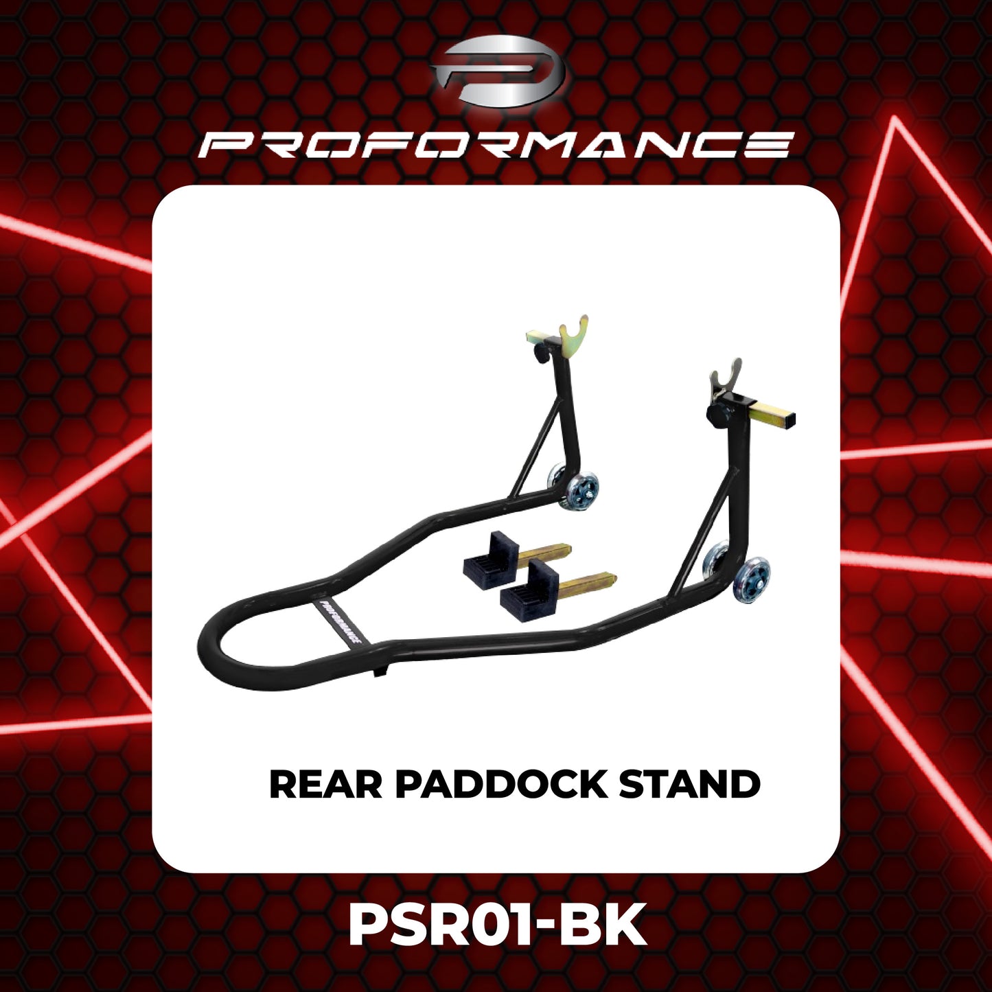 PROFORMANCE PSR01-BK REAR PADDOCK STAND FOR MOTOR BIKE