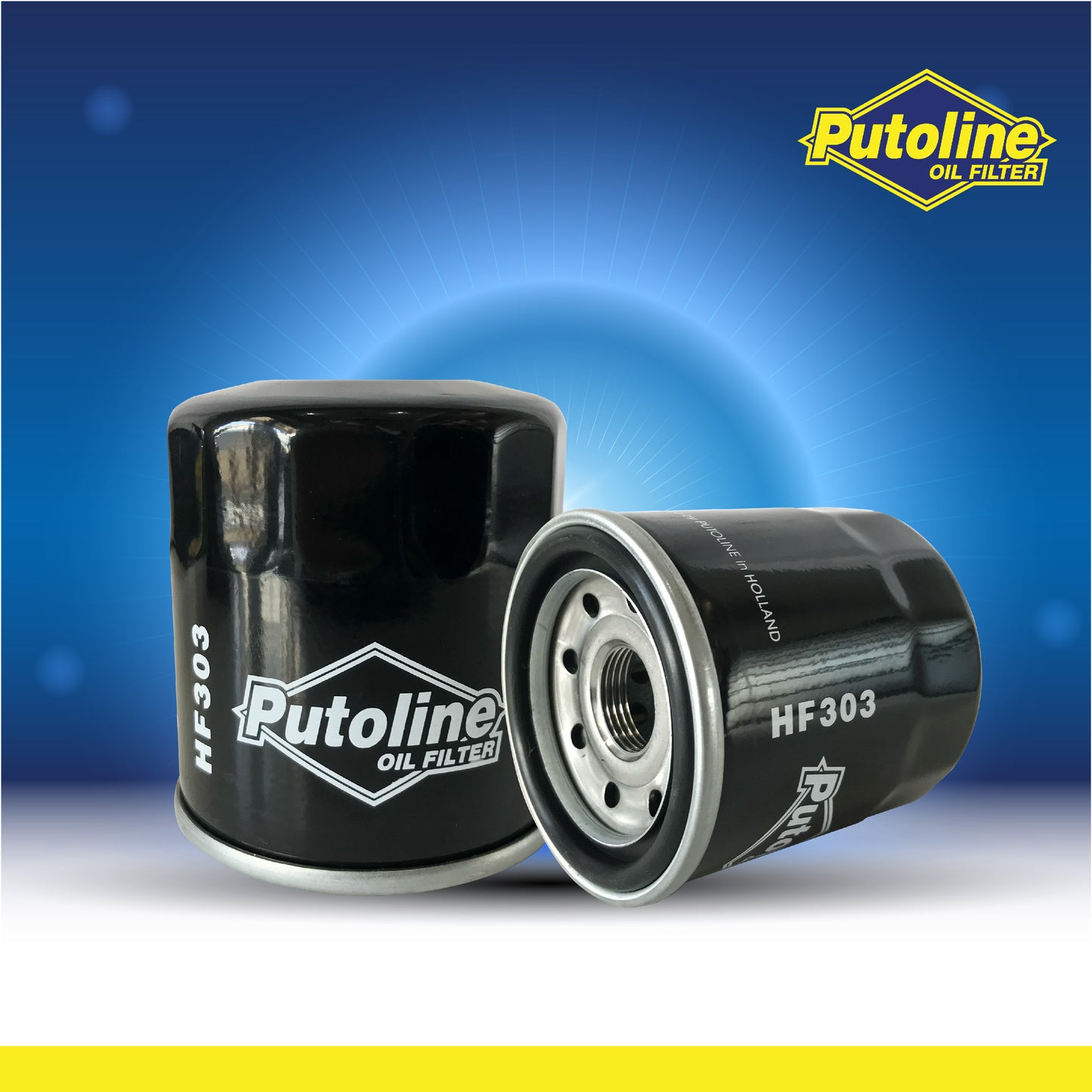 PUTOLINE OIL FILTER HF303 FOR HONDA, YAMAHA, KAWASAKI MOTORCYCLE